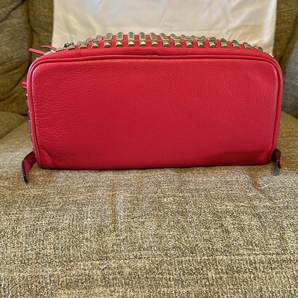 💖 Michael Kors Rhea Zip Large Studded Leather Backpack - Raspberry 💖 - Picture 3 of 9